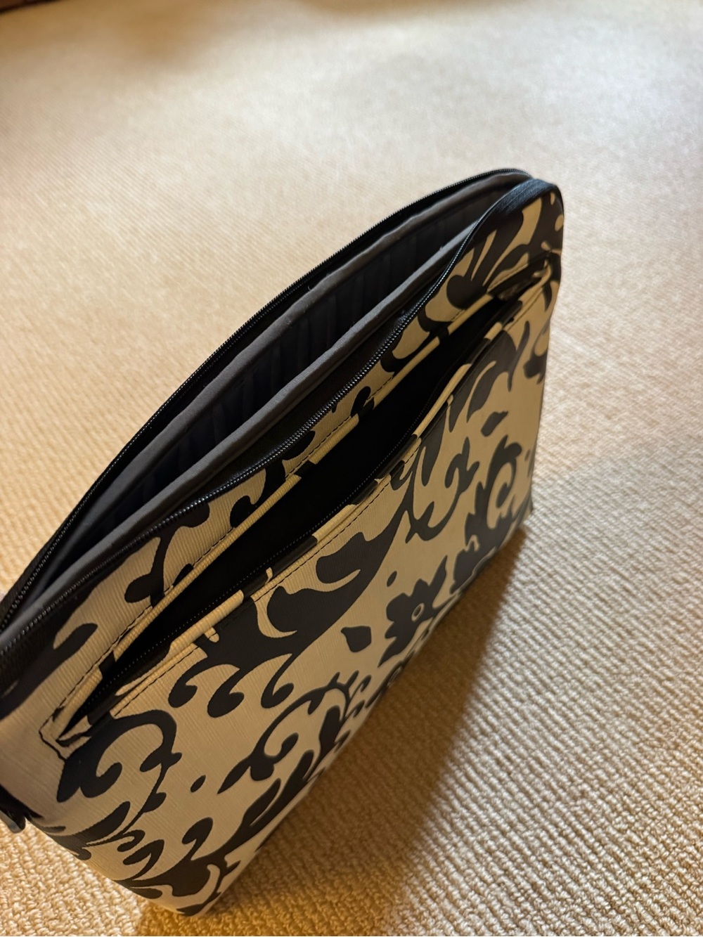 Martha Stewart Black Quilted computer Pouch